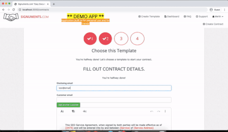 Signuments animated walkthrough