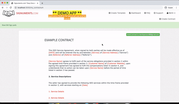 Signuments animated walkthrough
