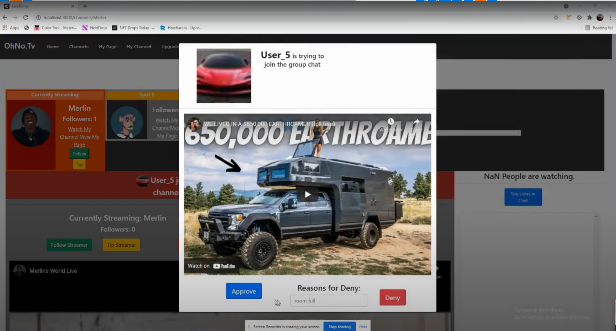 OhNo.TV streaming app